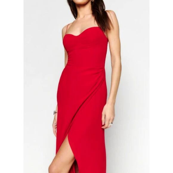 Reformation Women's Cherry Kourtney Dress 12 - Picture 10 of 11